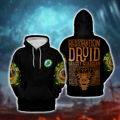 Restoration Druid Guide Druid Class V2 WoW Collections Edition AOP Hoodie