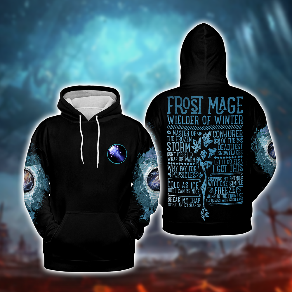Frost Mage Guide Mage Class V2 WoW Collections AOP Hoodie