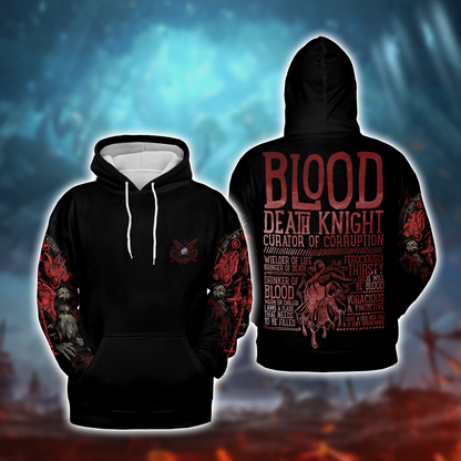 Blood Death Knight WoW Class Guide V1 AOP Hoodie