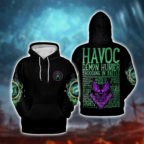 Havoc Demon Hunter Guide DM Class V2 WoW Collections Edition AOP Hoodie