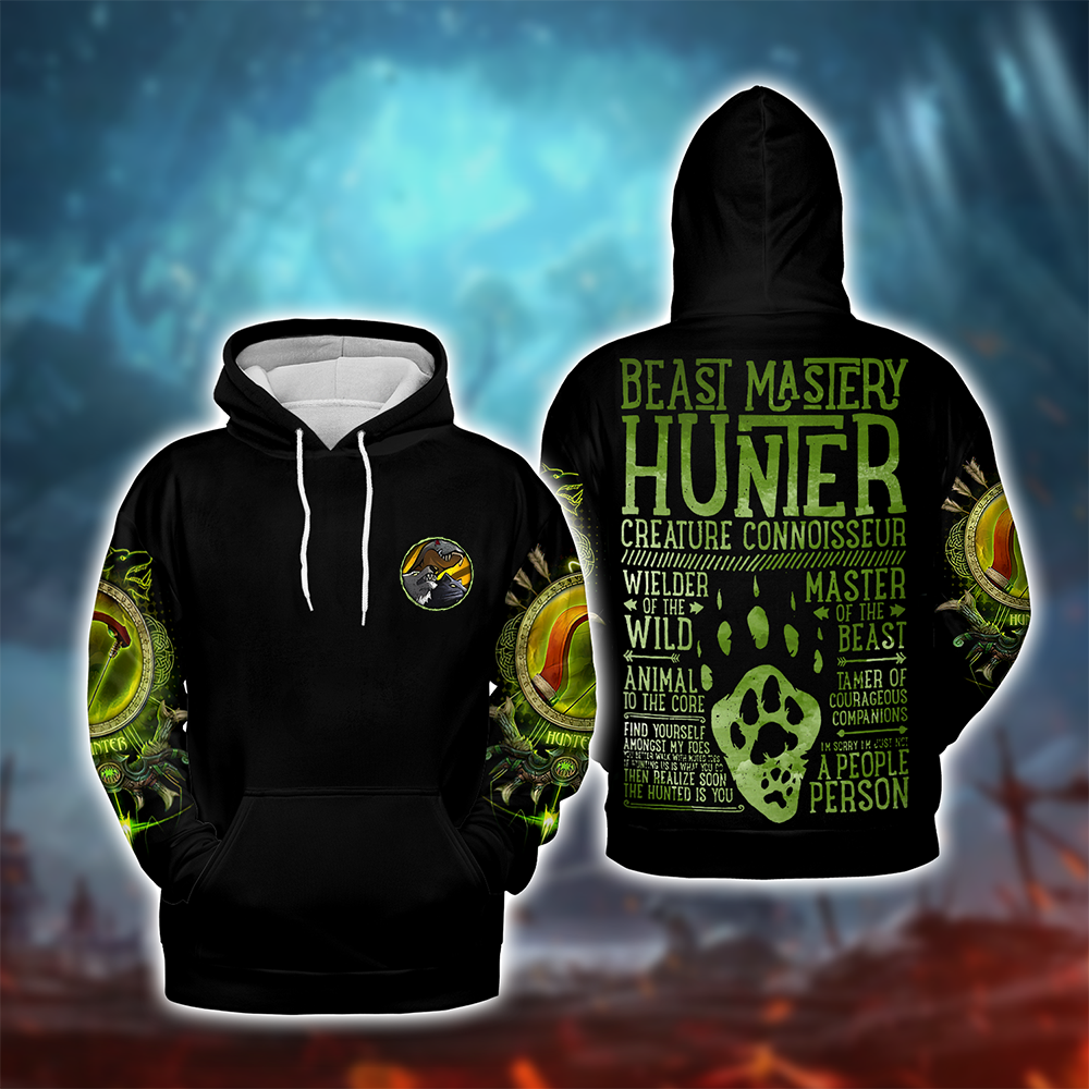 Beast Mastery Hunter Guide Hunter Class V2 WoW Collections Edition AOP Hoodie