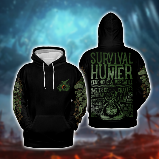 Survival Hunter WoW Class Guide V1 AOP Hoodie