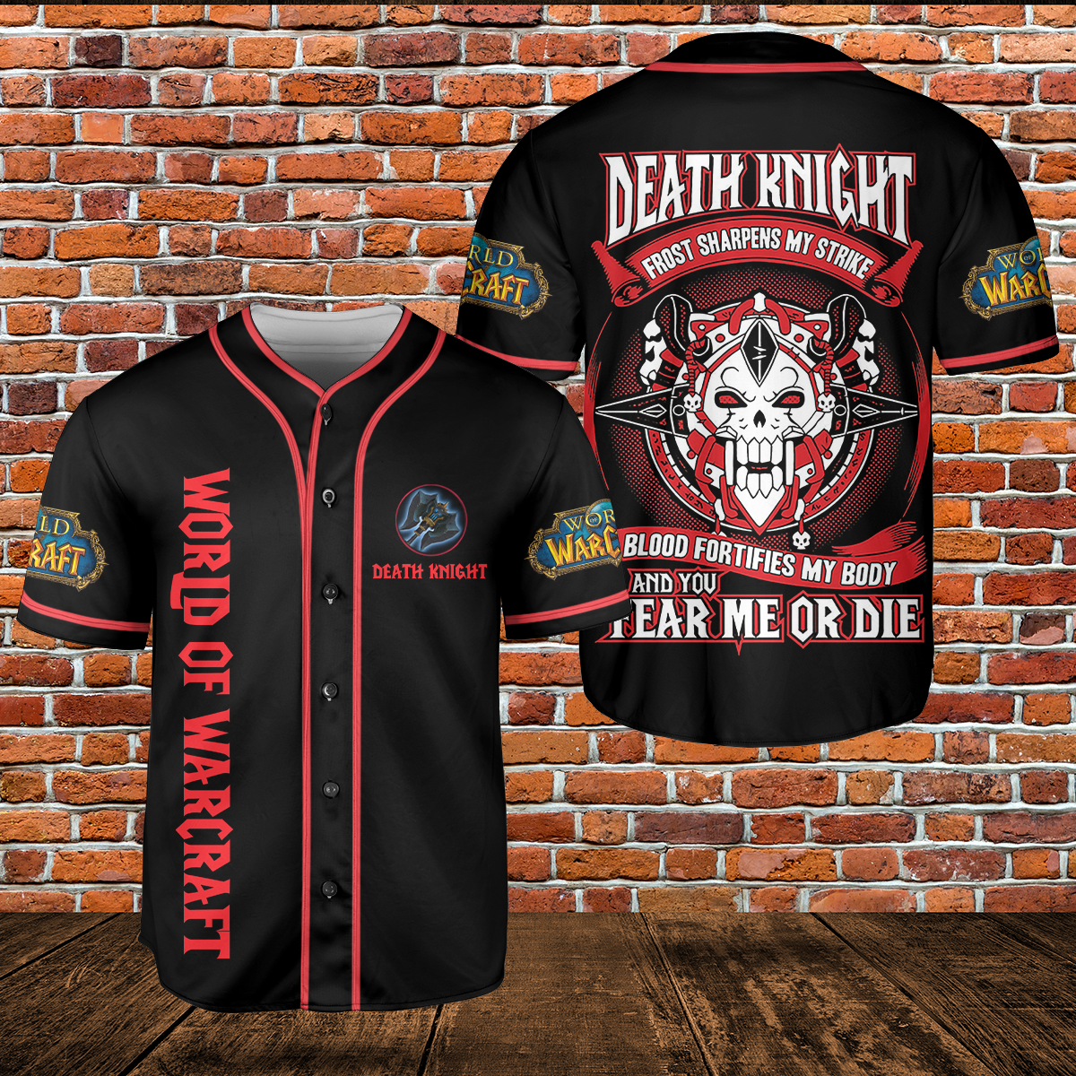 Death Knight Class Icon V1 Classic Wow Collection AOP Baseball Jersey