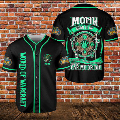 Monk Class Icon V1 Classic Wow Collection AOP Baseball Jersey