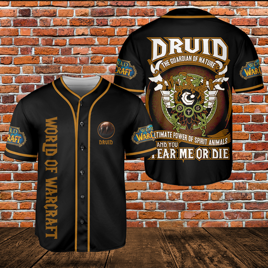 Druid Class Icon V1 Classic Wow Collection AOP Baseball Jersey