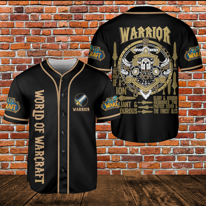 Warrior Class Icon V4 Classic Wow Collection AOP Baseball Jersey