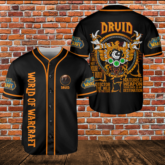 Druid Class Icon V4 Classic Wow Collection AOP Baseball Jersey