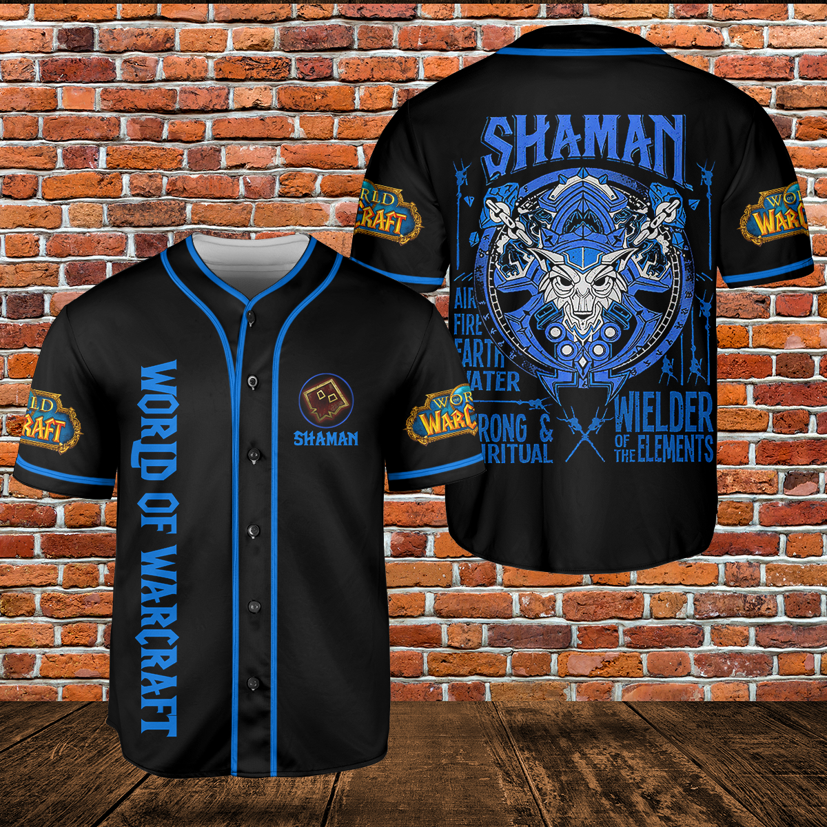 Shaman Class Icon V4 Classic Wow Collection AOP Baseball Jersey