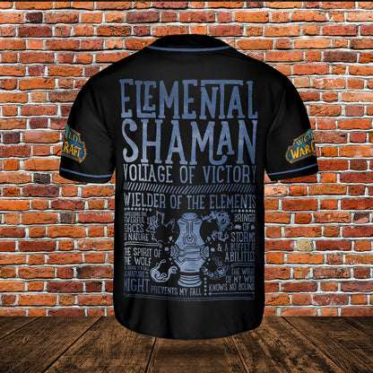 Elemental Shaman Wow Collection AOP Baseball Jersey