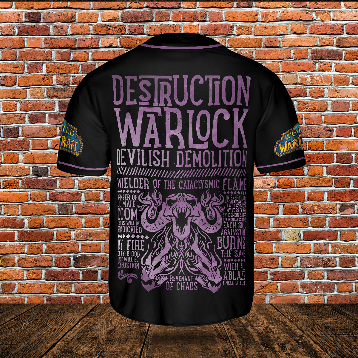 Destruction Warlock Wow Collection AOP Baseball Jersey