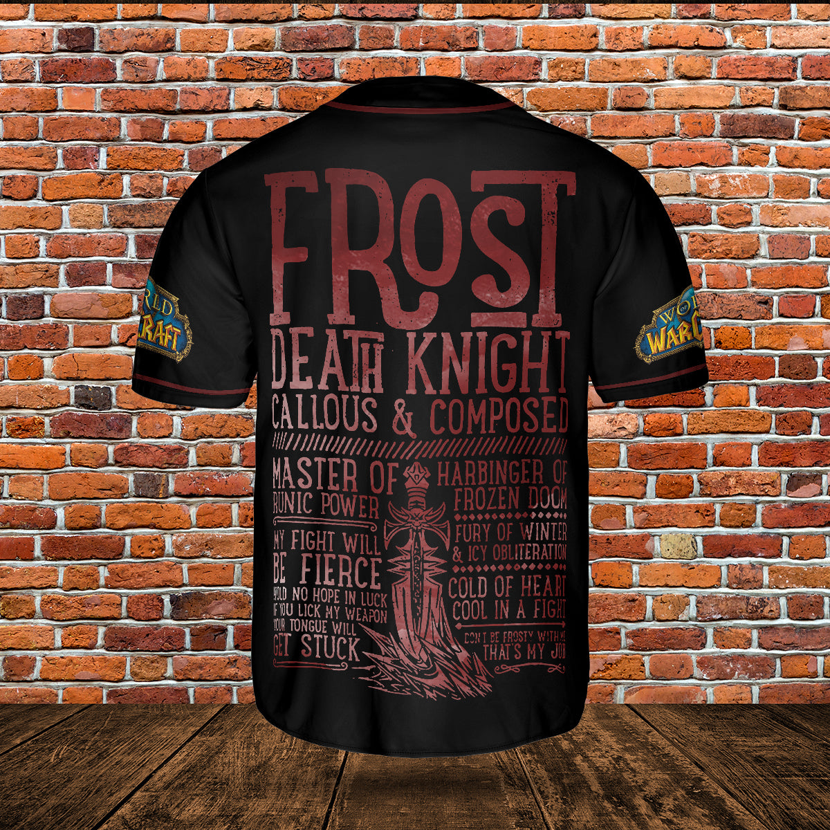 Frost Death Knight DK Class Wow Collection AOP Baseball Jersey