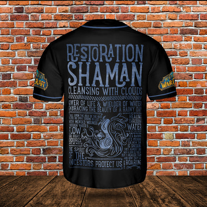 Restoration Shaman Wow Collection AOP Baseball Jersey