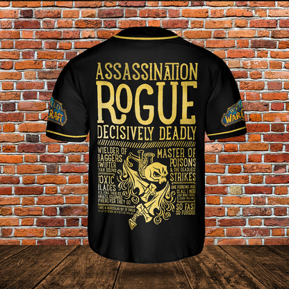 Assassination Rogue Wow Collection AOP Baseball Jersey