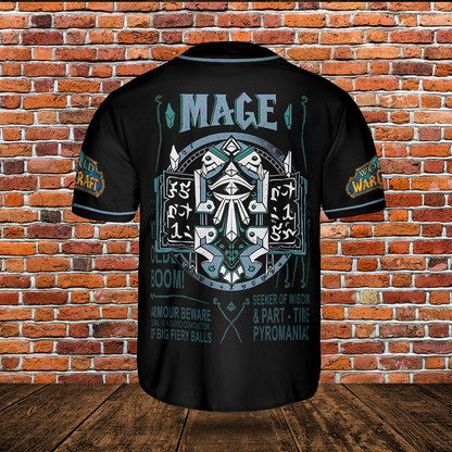 Mage Class WoW AOP Baseball Jersey Without Piping