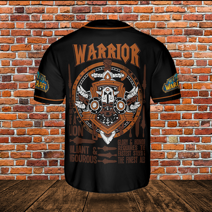 Warrior Class WoW AOP Baseball Jersey Without Piping