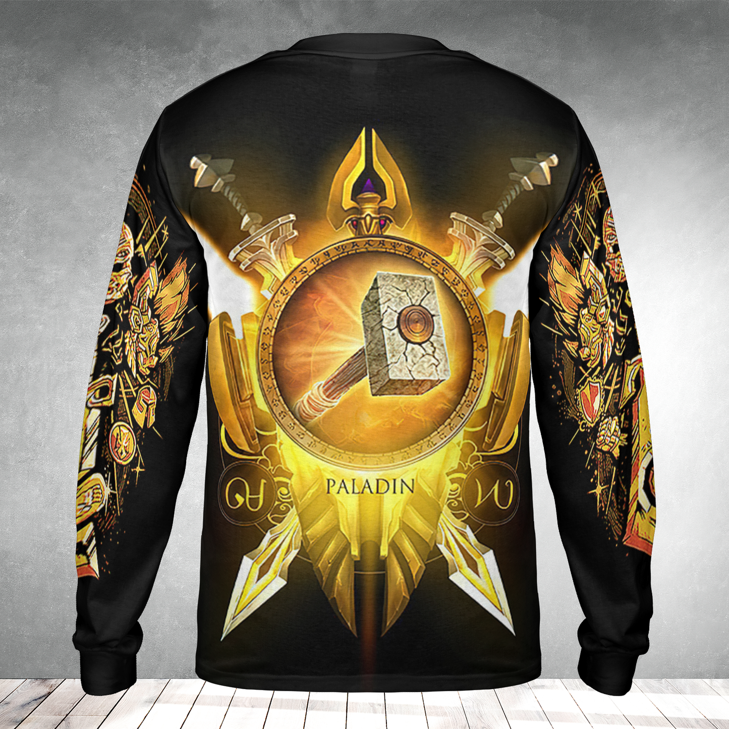 Paladin Class Icon Color Wow AOP Long Sleeve Shirt