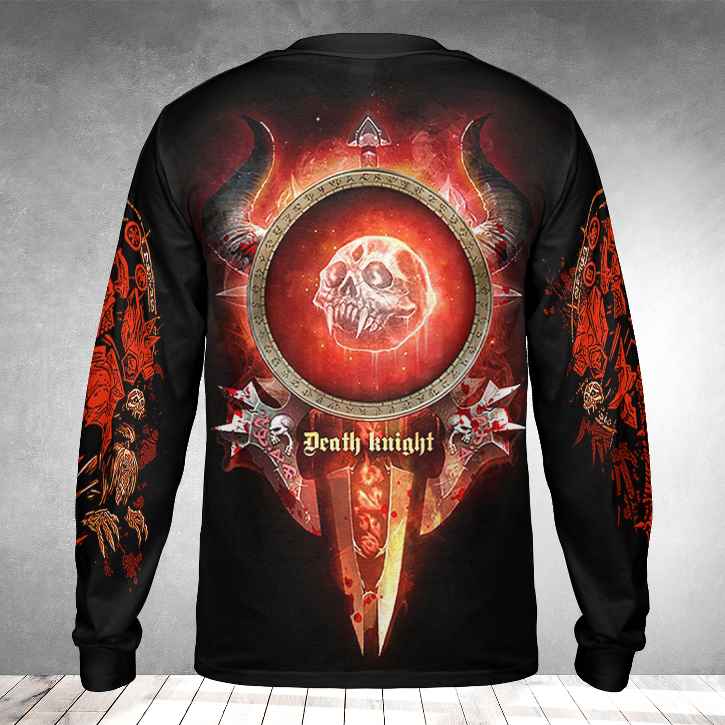 Death Knight Class Icon Color Wow AOP Long Sleeve Shirt