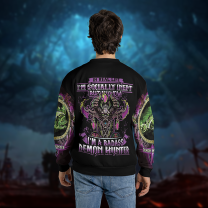 Demon Hunter Class Color WoW AOP Sweatshirt Premium