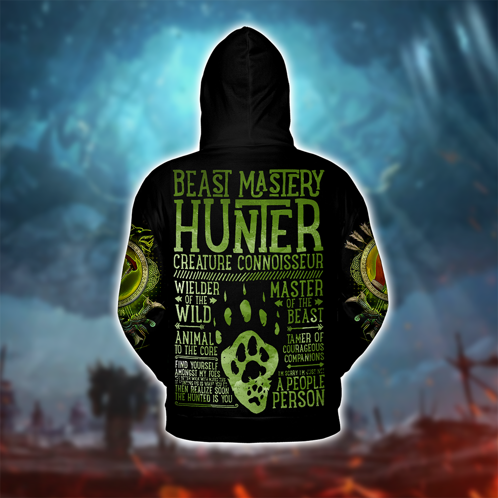Beast Mastery Hunter Guide Hunter Class V2 WoW Collections Edition AOP Hoodie