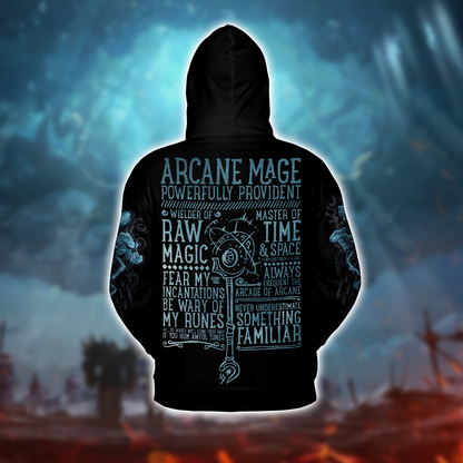 Arcane Mage WoW Class Guide V1 AOP Hoodie
