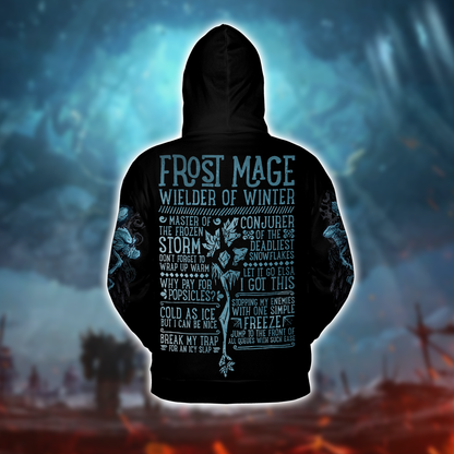 Frost Mage WoW Class Guide V1 AOP Hoodie