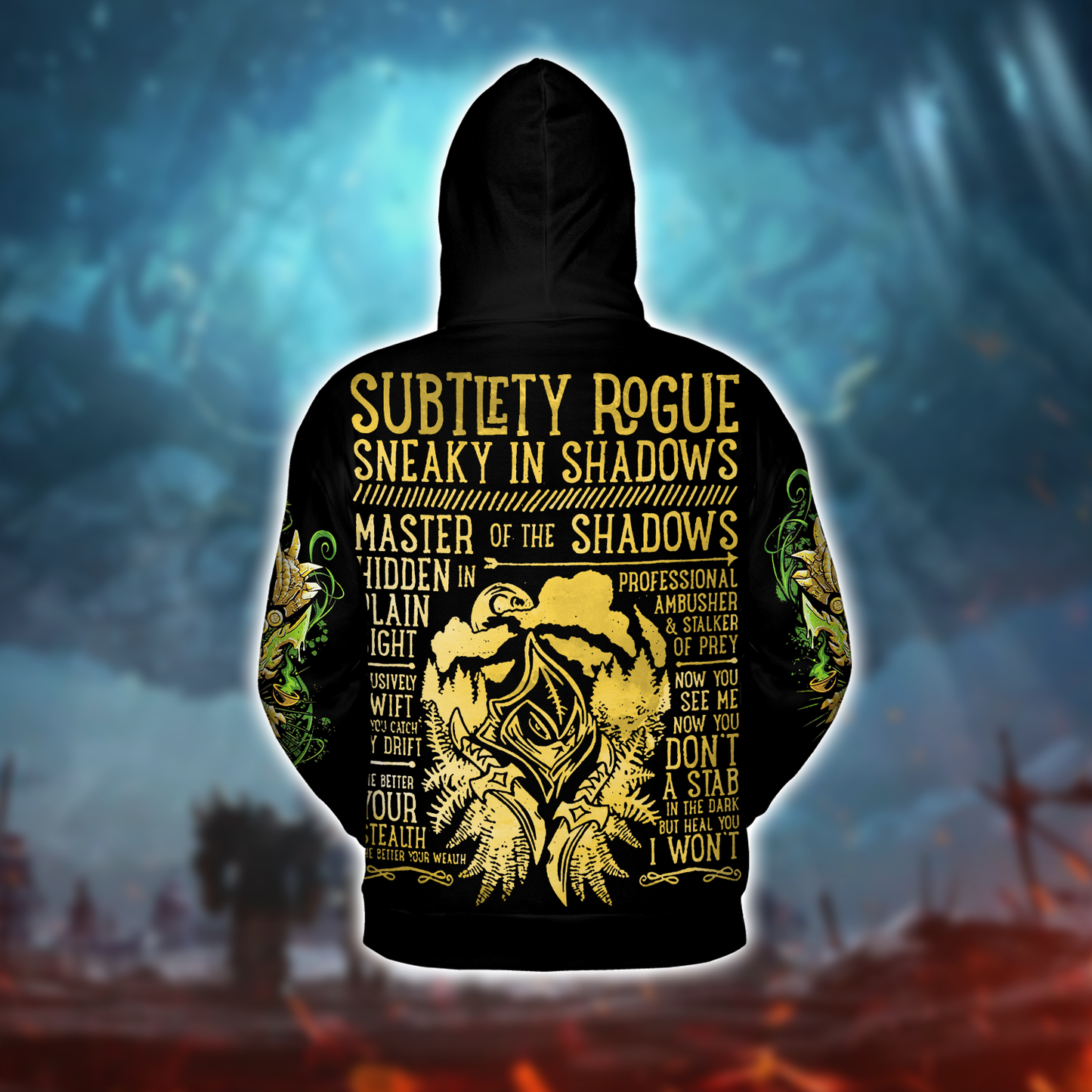 Subtlety Rogue WoW Class Guide V1 AOP Hoodie
