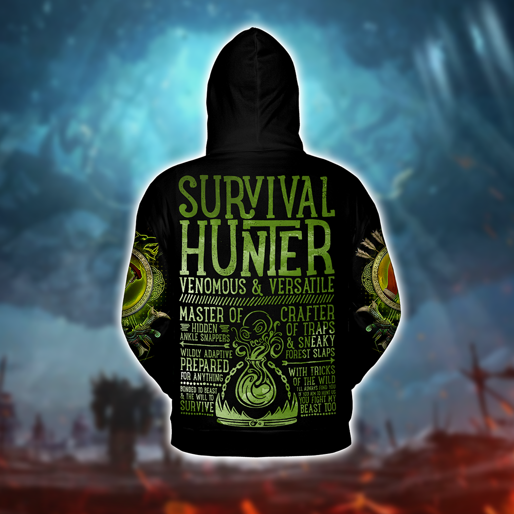 Survival Hunter Guide Hunter Class V2 WoW Collections Edition AOP Hoodie