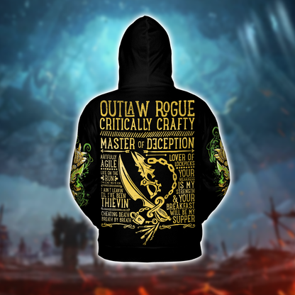 Outlaw Rogue WoW Class Guide V1 AOP Hoodie