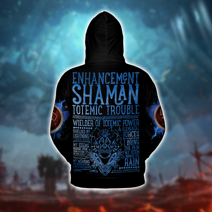 Enhancement Shaman Guide Shaman Class V2 WoW Collections AOP Hoodie