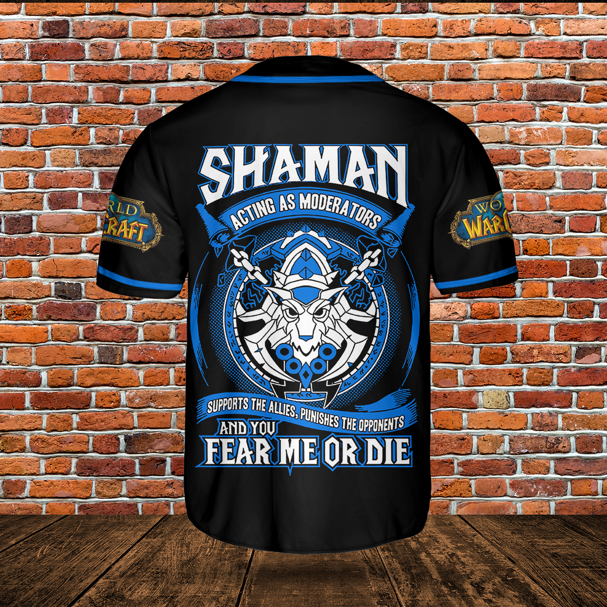Shaman Class Icon V1 Classic Wow Collection AOP Baseball Jersey