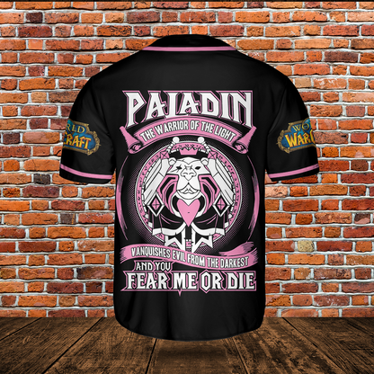 Paladin Class Icon V1 Classic Wow Collection AOP Baseball Jersey