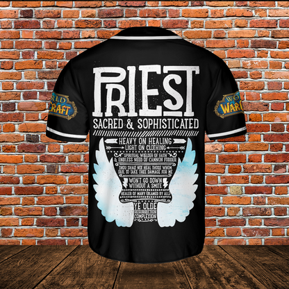 Priest Class Icon V2 Classic Wow Collection AOP Baseball Jersey