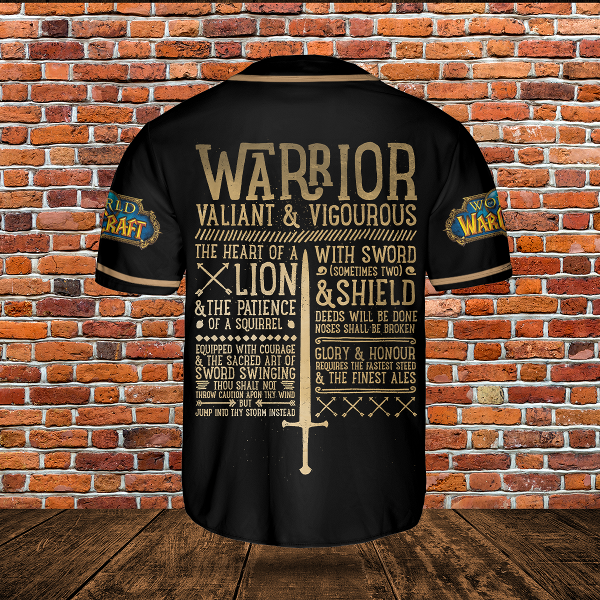 Warrior Class Icon V2 Classic Wow Collection AOP Baseball Jersey