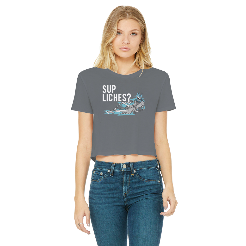 DnD - SUP LICHES Classic Women's Cropped Raw Edge T-Shirt