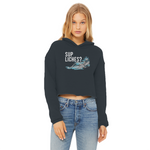 DnD - SUP LICHES Ladies Cropped Raw Edge Hoodie