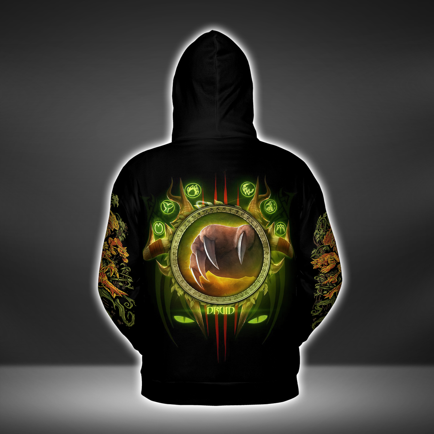Druid Icon WoW Classic AOP Hoodie Lightweight