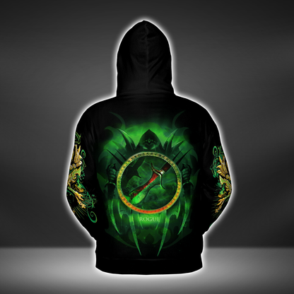 Rogue Icon WoW Classic AOP Hoodie Lightweight