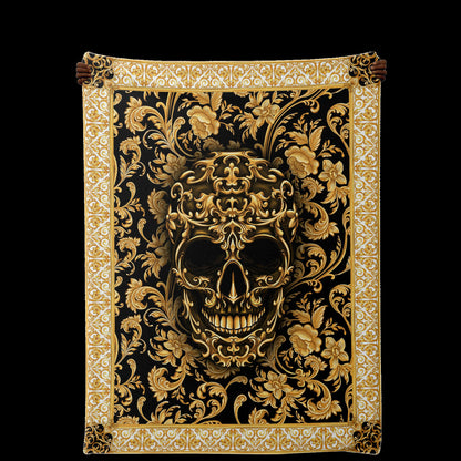 Baroque Skull Microfleece Blanket
