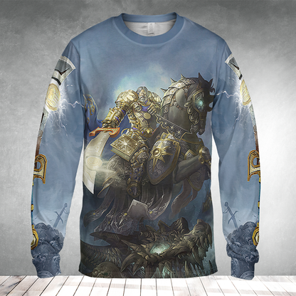 Highlord Tirion Fordring Wow AOP Long Sleeve Shirt