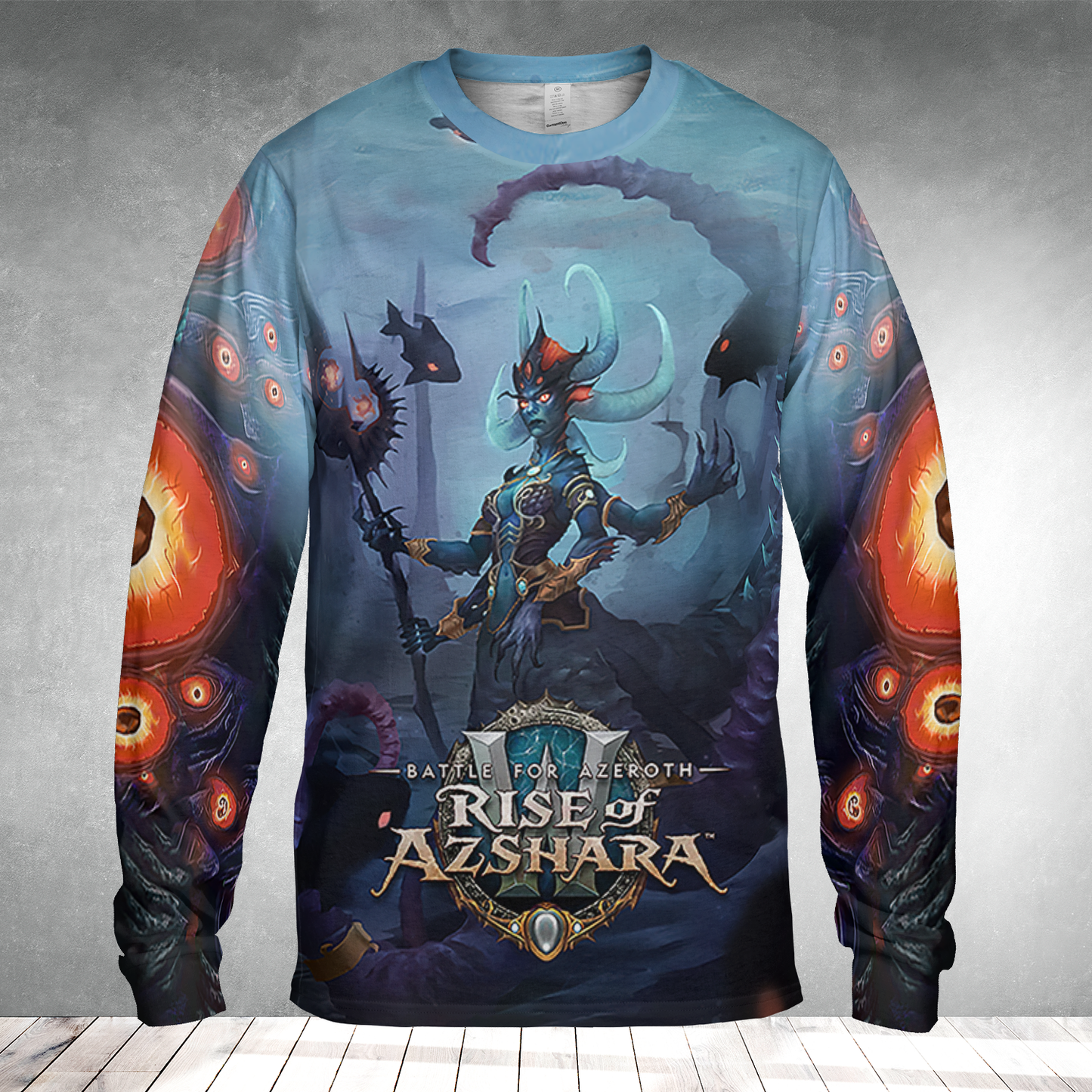 Azshara The Queen Of The Naga Wow AOP Long Sleeve Shirt