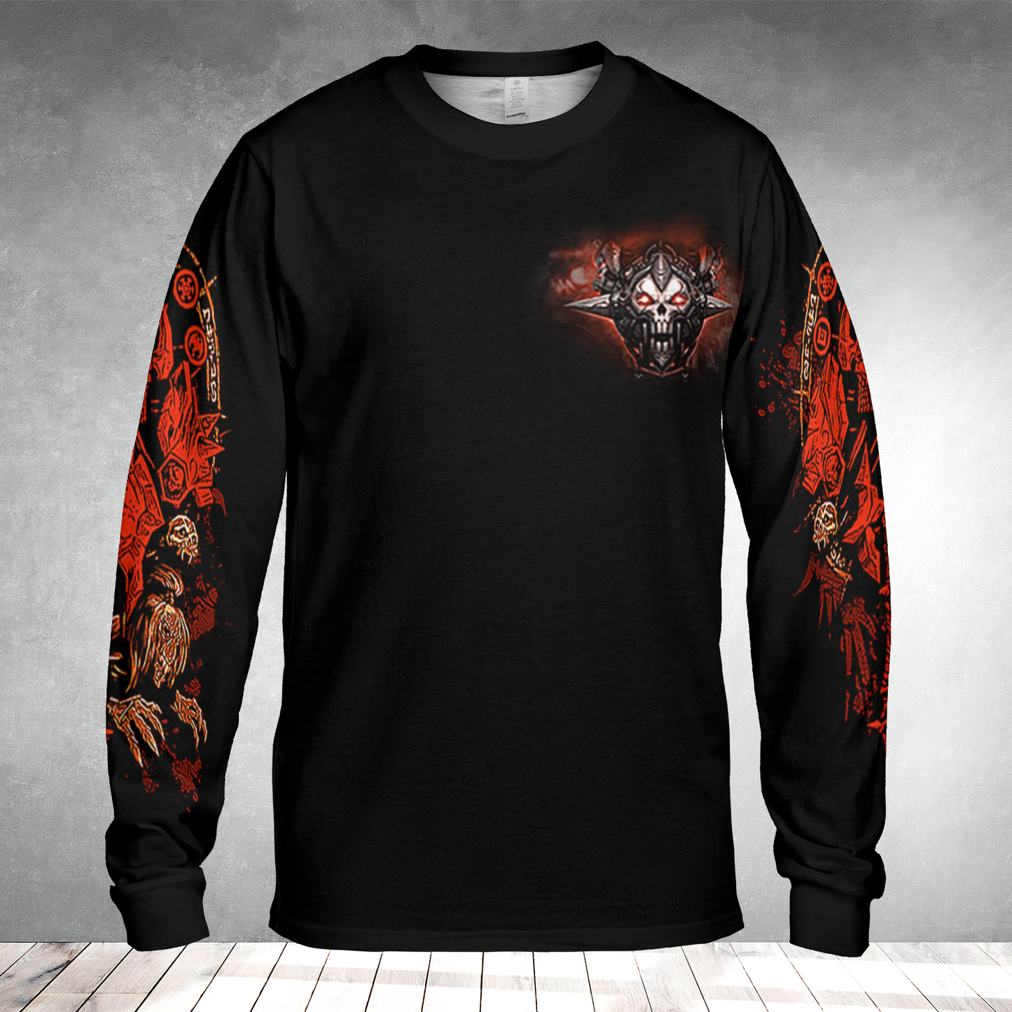 Death Knight Class Icon Color Wow AOP Long Sleeve Shirt