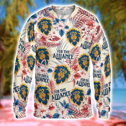 For The Alliance Wow AOP Long Sleeve Shirt
