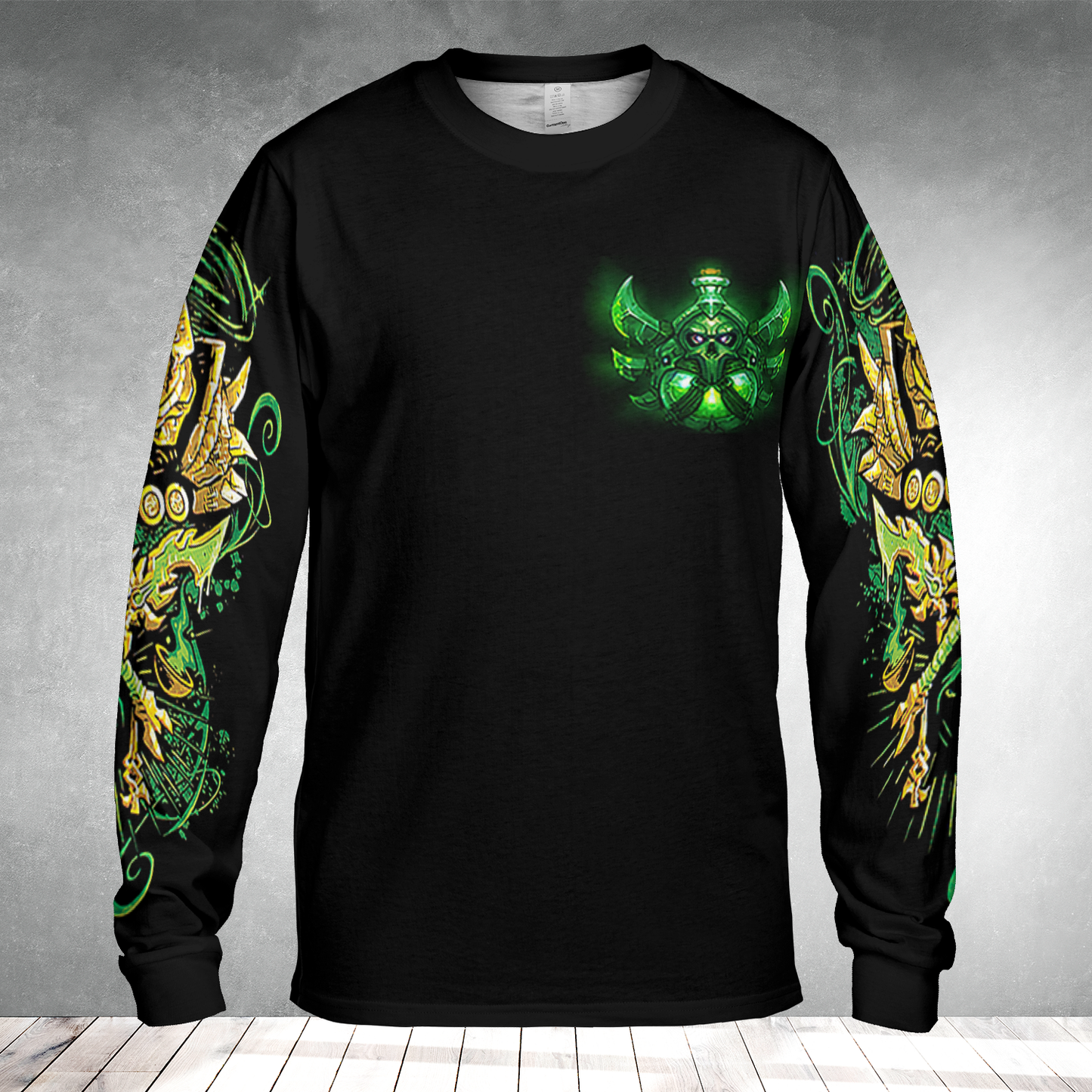 Rogue Class Icon Color Wow AOP Long Sleeve Shirt