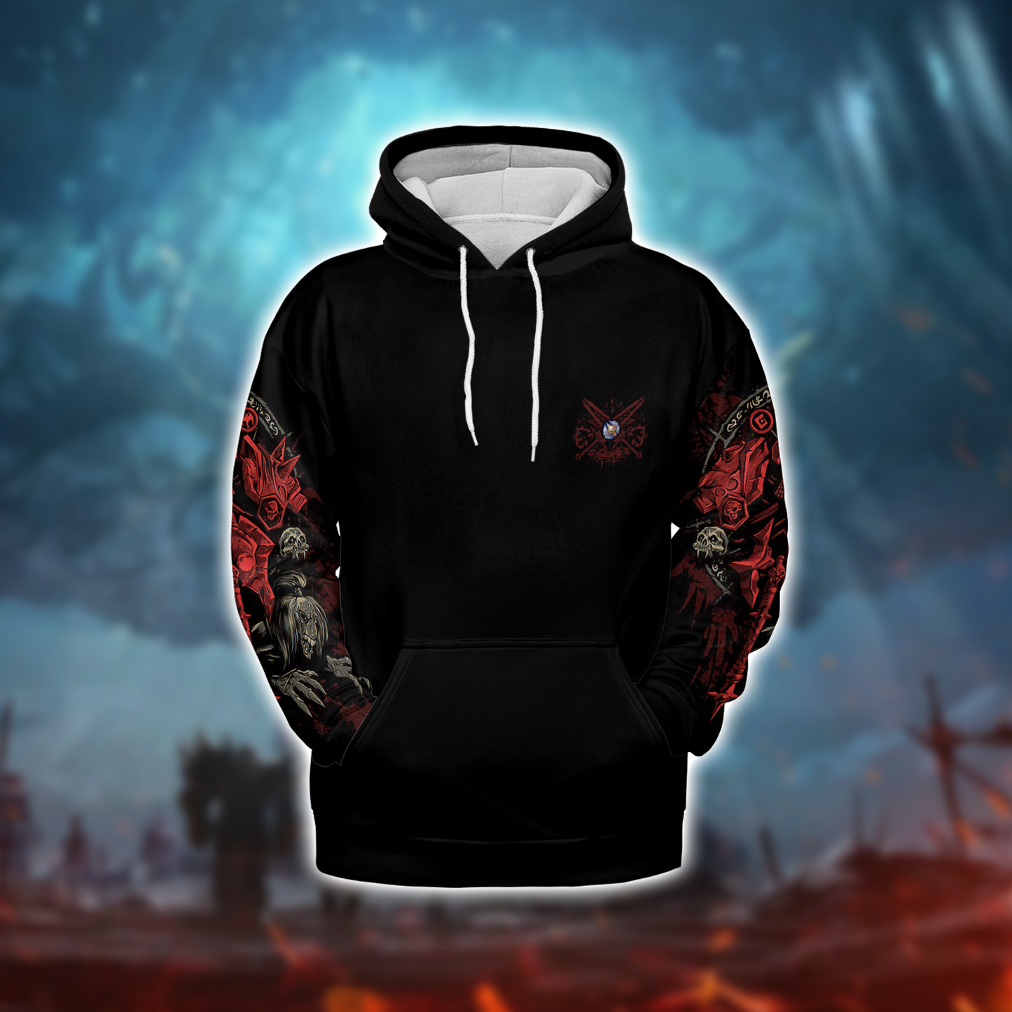 Blood Death Knight WoW Class Guide V1 AOP Hoodie
