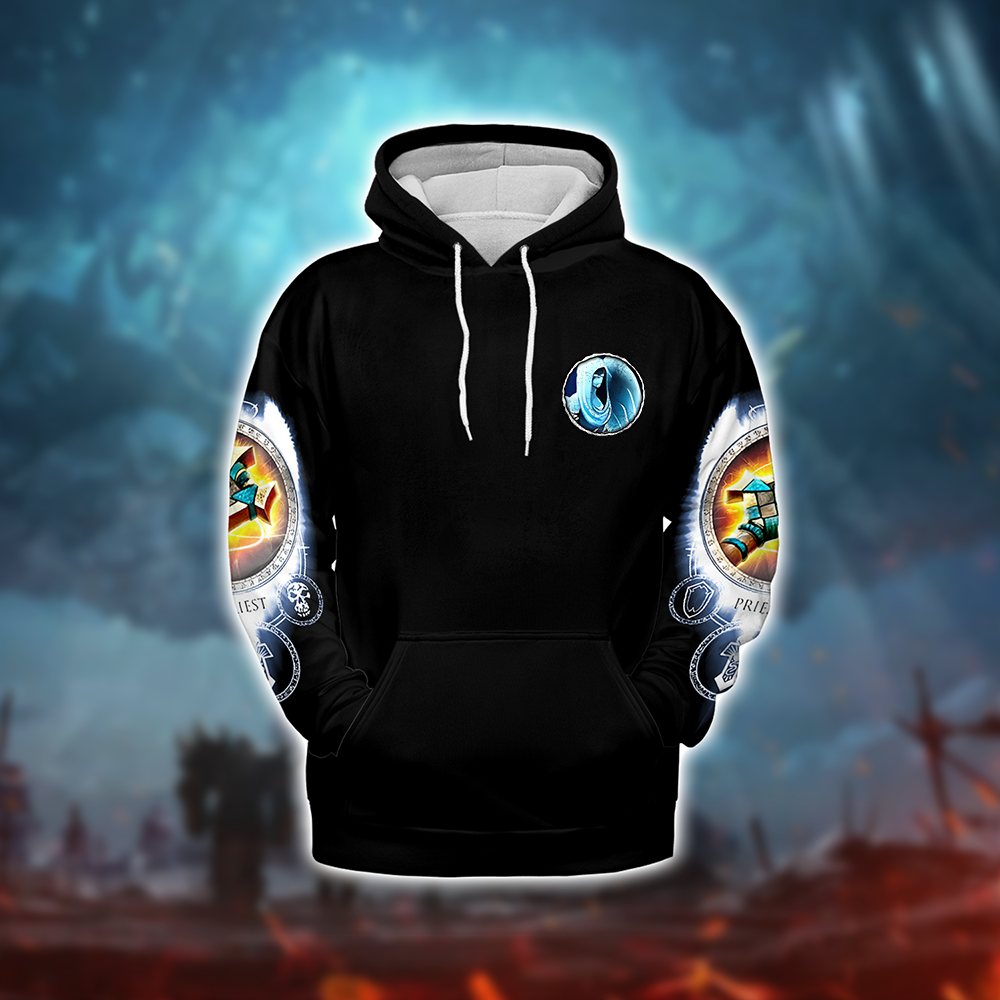 Holy Priest Guide Priest Class V2 WoW Collections AOP Hoodie