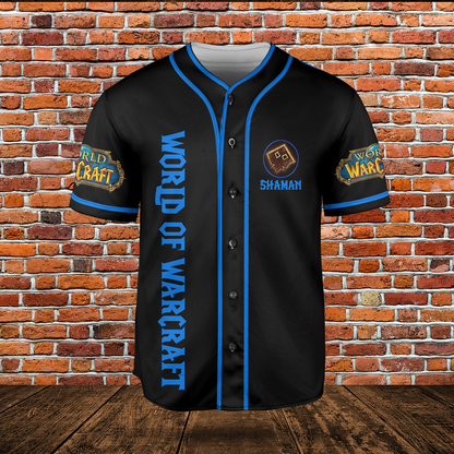 Shaman Class Icon V1 Classic Wow Collection AOP Baseball Jersey