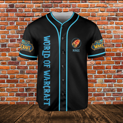 Mage Class Icon V3 Classic Wow Collection AOP Baseball Jersey
