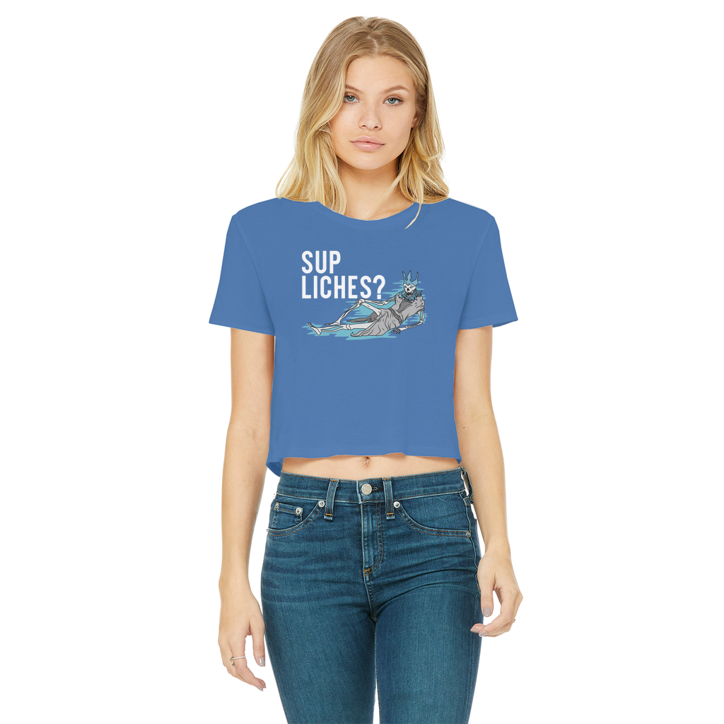 DnD - SUP LICHES Classic Women's Cropped Raw Edge T-Shirt