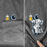 Astronaut Middle Finger Pocket Shirt