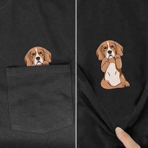 Beagle Middle Finger Pocket Shirt